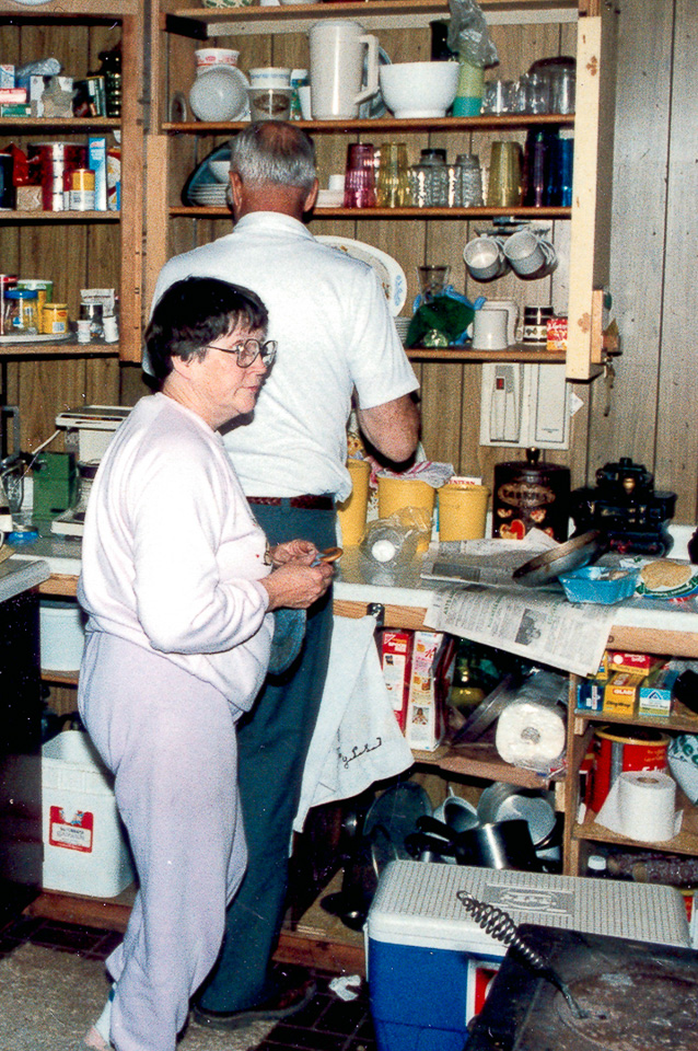 1987-05-00-Dan-Angie-in-the-kitchen-of-Uncle-Harold's-cabin.jpg